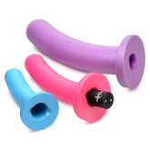 Triple Peg 28X Vibrating Silicone Dildo Set w- Remote